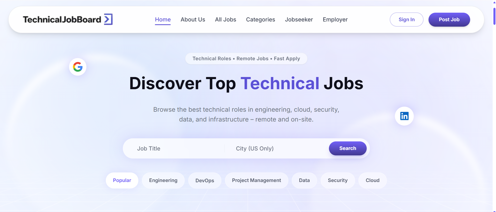 TechFlow - Technical Job Portal cover
